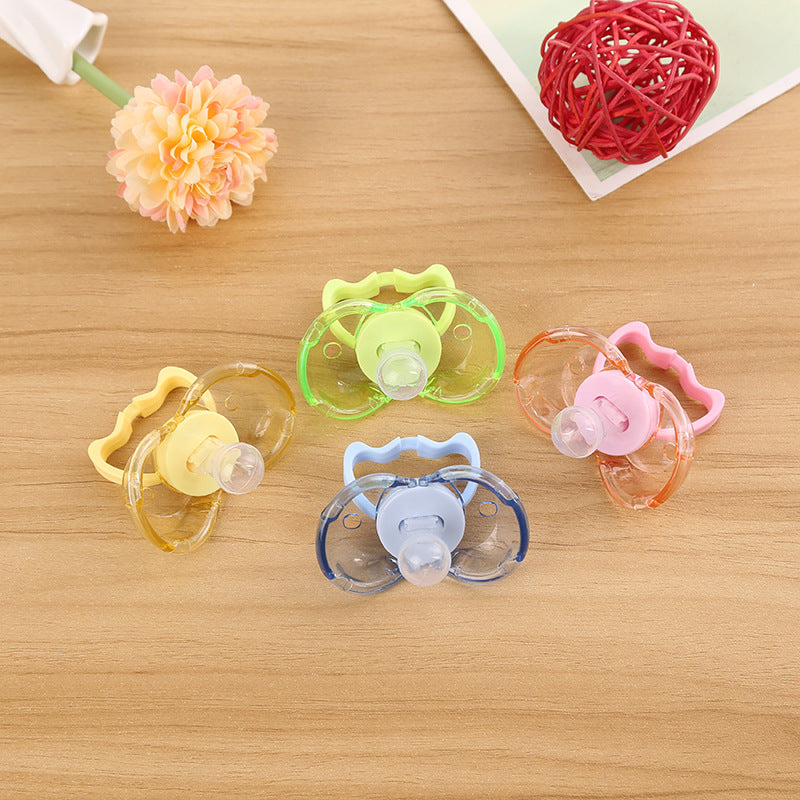Love baby baby baby new baby pacifier anti automatically closed round head flat hair randomly issued - Cindi Book