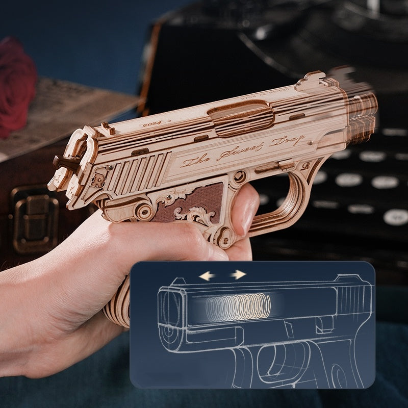 ROBOTIME 3D Puzzle Wooden Hideout Gun Mechanical Construciton Model Craft Kits - Cindi Book