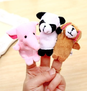 A set of 6 pieces of love each other, a family of fingers, a family of six early childhood puppet toys - Cindi Book