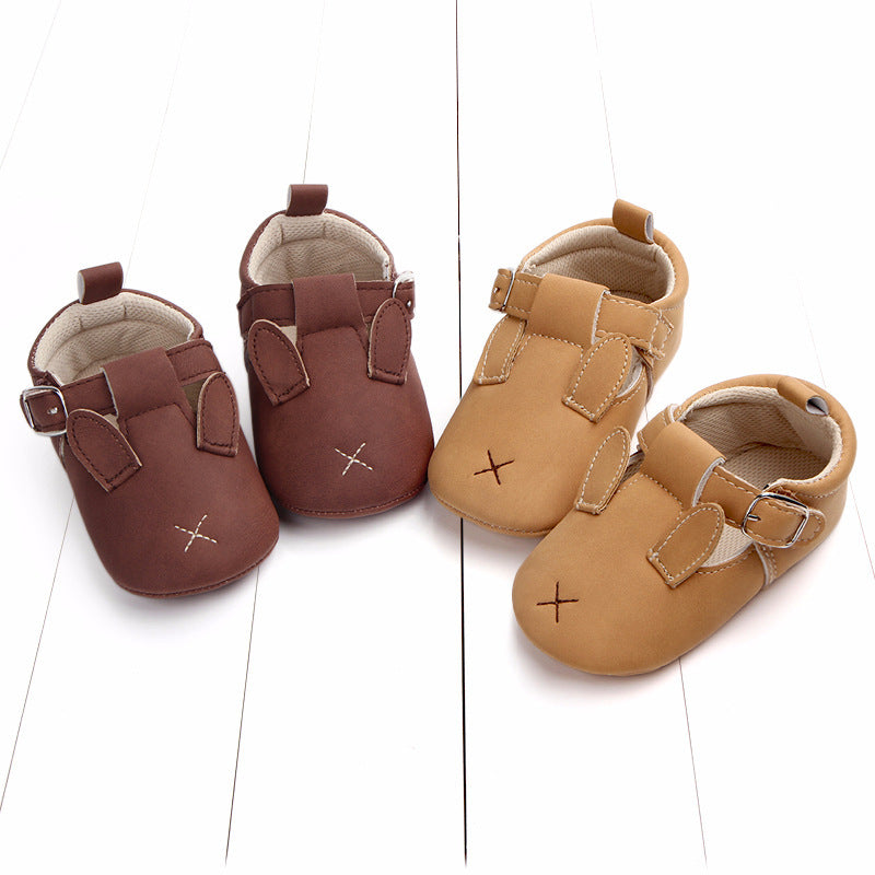 Spring and Autumn Cartoon Animal Baby Shoes Matte Leather Non-Slip Soft Bottom Baby Shoes 0884