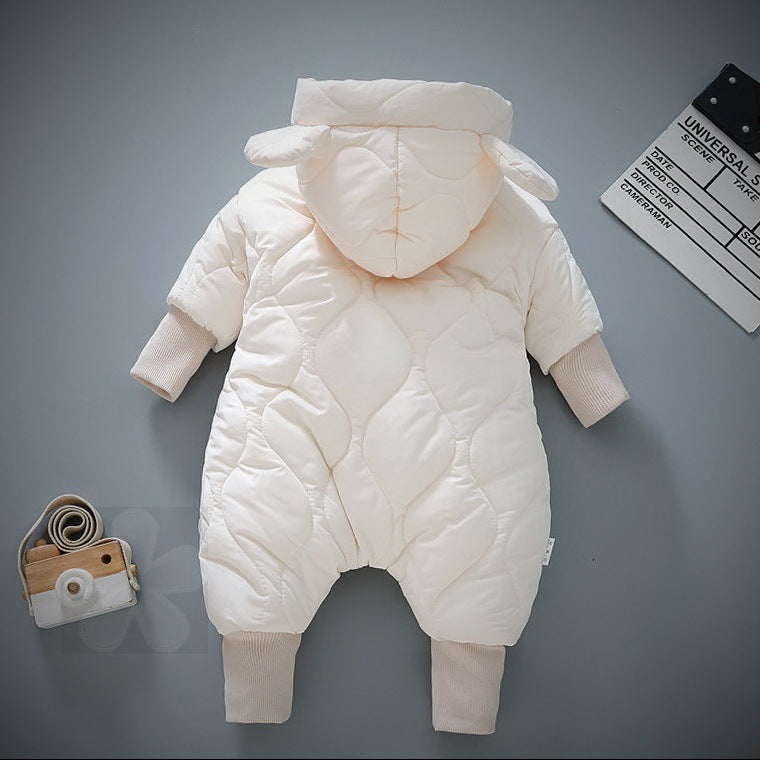 Thicken Solid Color Baby Onesies For Autumn And Winter - Cindi Book