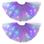 Magical & Luminous  LED Princess Halloween Tutu Skirt Sequins Shiny Skirt - Cindi Book