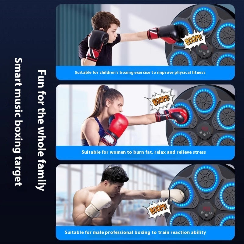 Music Boxing Machine Household With RGB Light Bluetooth-compatible Adults Mode Speed Adjustable For Indoor Kickboxing Karate Fitness Home - Cindi Book