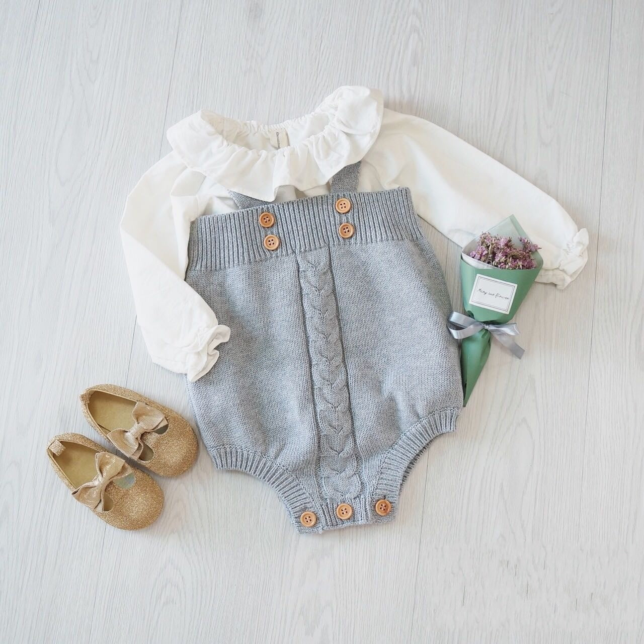 Knitted baby onesies - Cindi Book