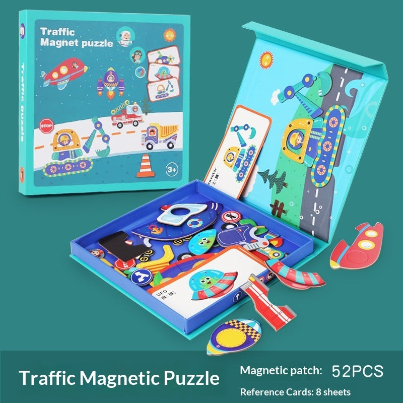 Magnetic Puzzle Featuring Characters In Various Professions And A Princess Dress-up Set - Cindi Book