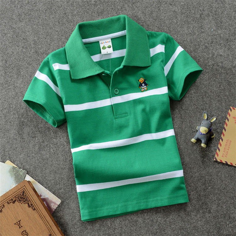 College Style Boys Polo Short Seeve T-shirt - Cindi Book