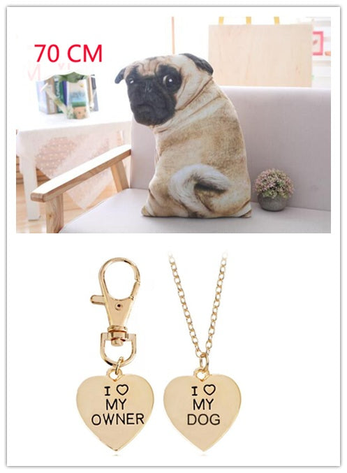 3D Simulation Belldog Plush Toy Pillow Real Life Doll Funny Pug Dog Doll Nap Pillow Lying Prone Soft Sofa Pillow - Cindi Book