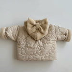 Girls' Cashmere Thickened Hooded Cotton Coat Jacket - Cindi Book
