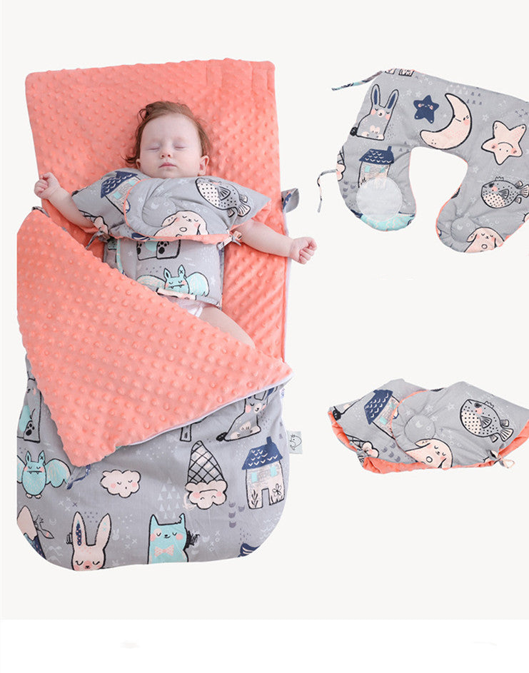 Newborn Baby Blanket Warm Fleece Stroller Cover Quilt - Cindi Book