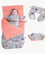 Newborn Baby Blanket Warm Fleece Stroller Cover Quilt - Cindi Book
