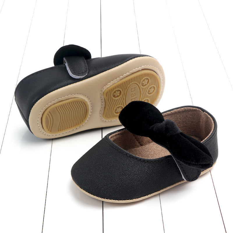 Spring bowknot rubber sole baby toddler shoes - Cindi Book