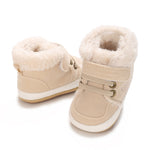 Solid-color Plush Warm Soft And Non-slip Rubber Shoes - Cindi Book