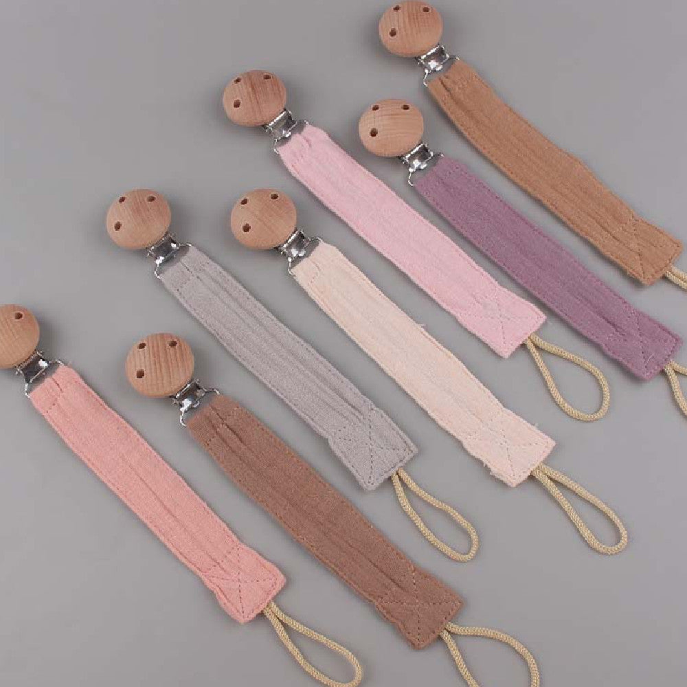 Products Beech Pacifier Clip To Soothe Baby Cotton And Hemp - Cindi Book