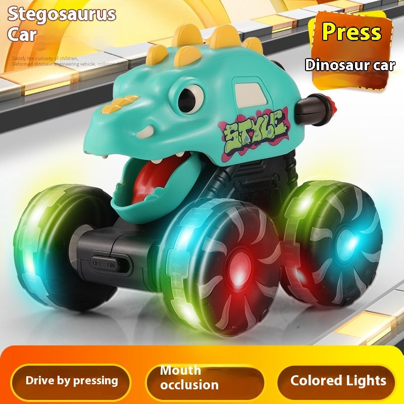 Inertial Sliding Model Light Pressing Dinosaur Toy Car - Cindi Book