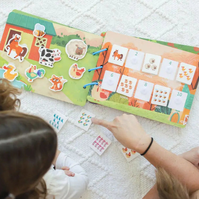 Farm Busy Book with Zipper Pouch