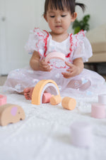 Pink Animal Rainbow Stacking Toy