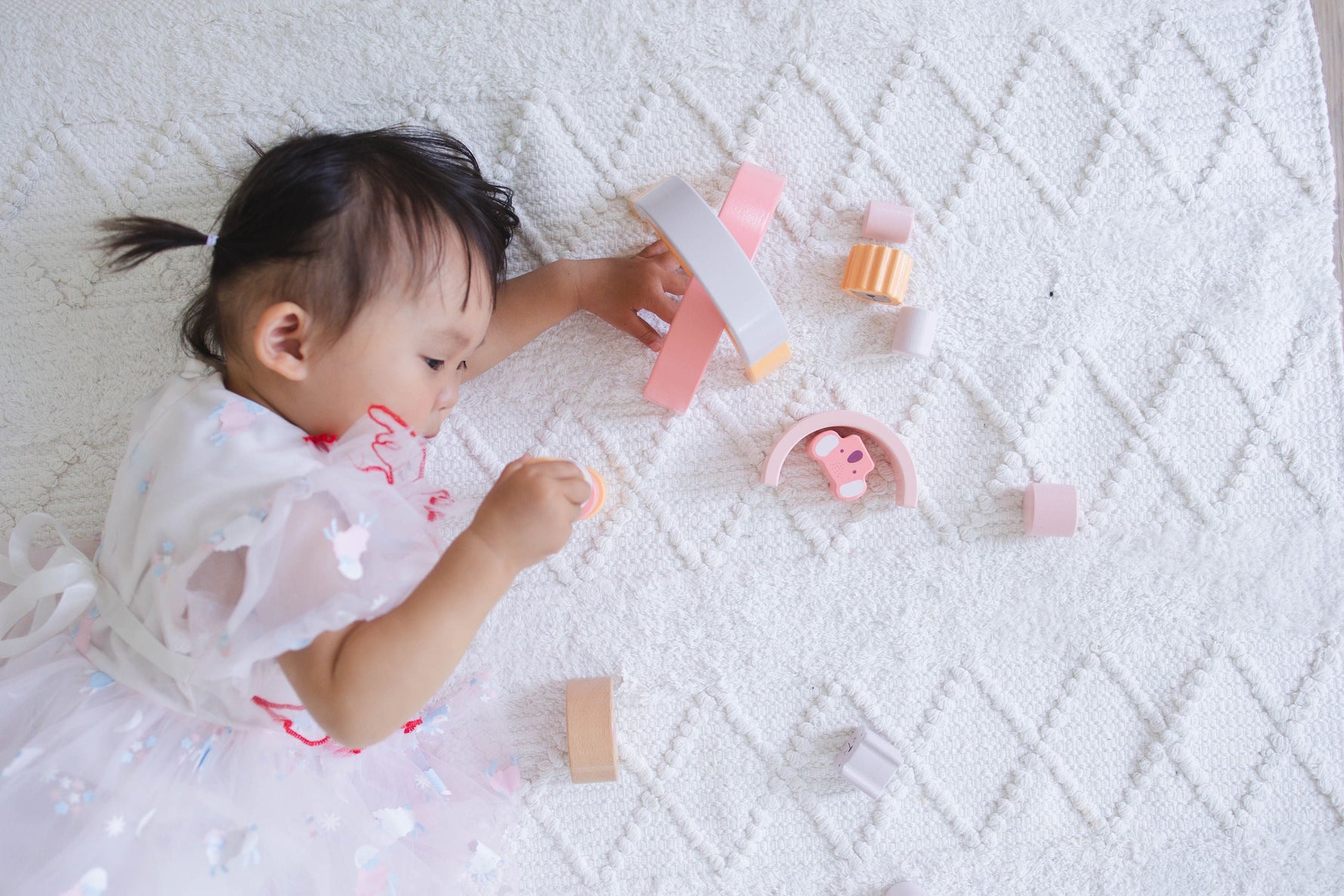Pink Animal Rainbow Stacking Toy