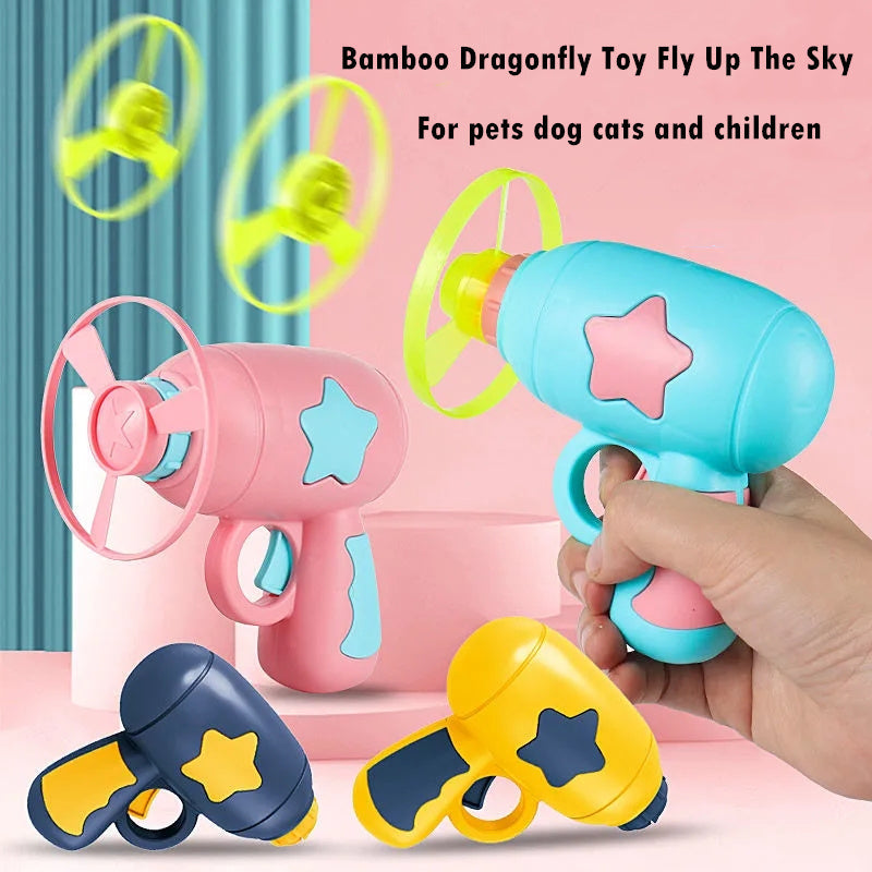 Pet Toy Dog Cat LED Light Toy Luminous Children's Party Toy Bamboo Dragonfly Toy Training Toy Pet Throw Launcher - Cindi Book