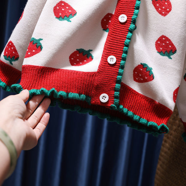 Girls' Fleece-lined Western Style Knitted Sweater Coat - Cindi Book