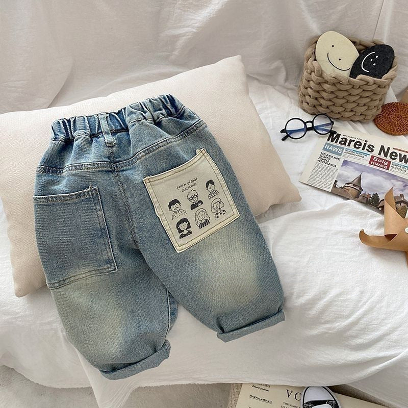 Fashion Personalized Children's Casual Jeans Printing - Cindi Book