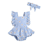 Strap Four-color Chrysanthemum One-piece Romper Dress Triangle Romper Headband - Cindi Book