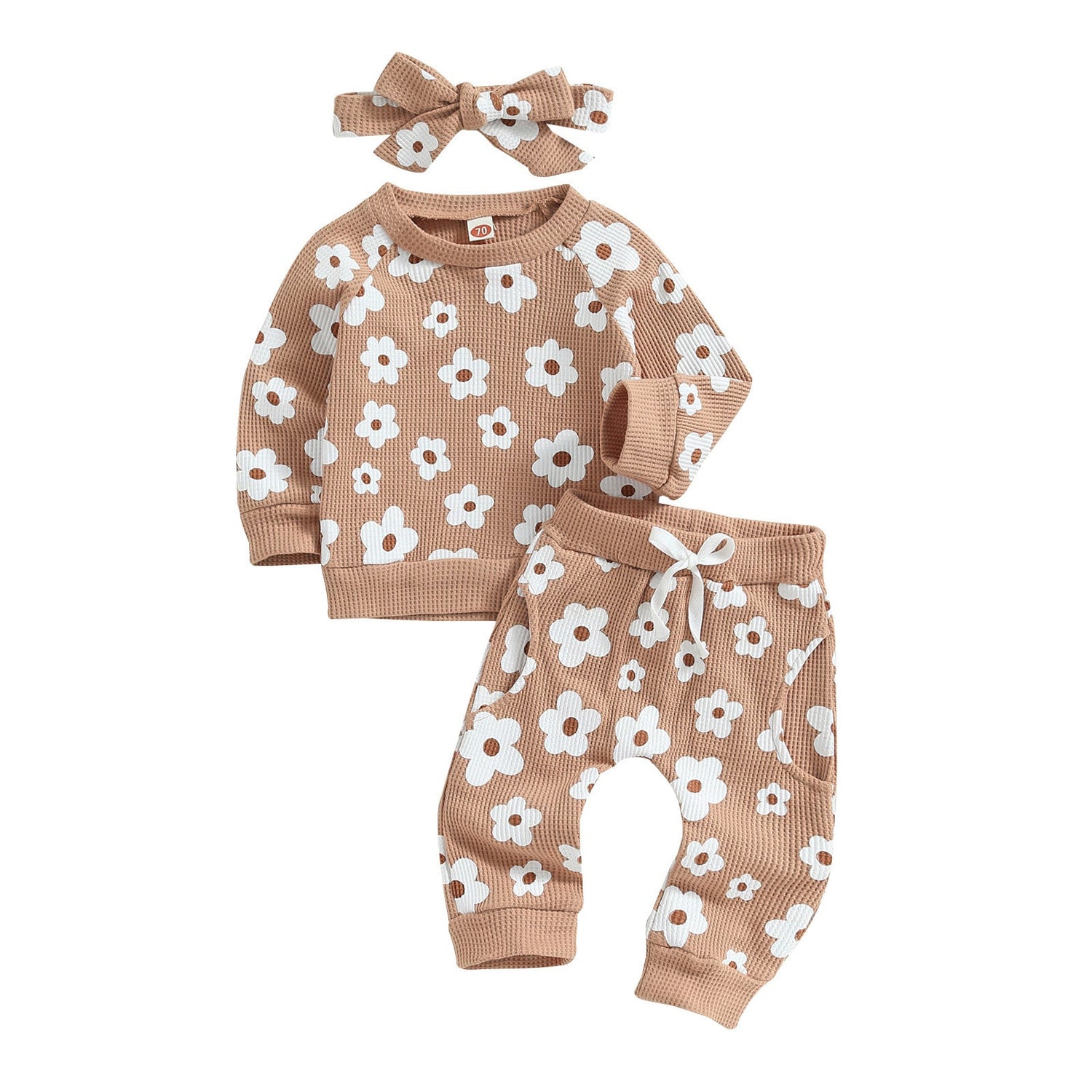 Personality New Waffle Print Sweater Suit - Cindi Book