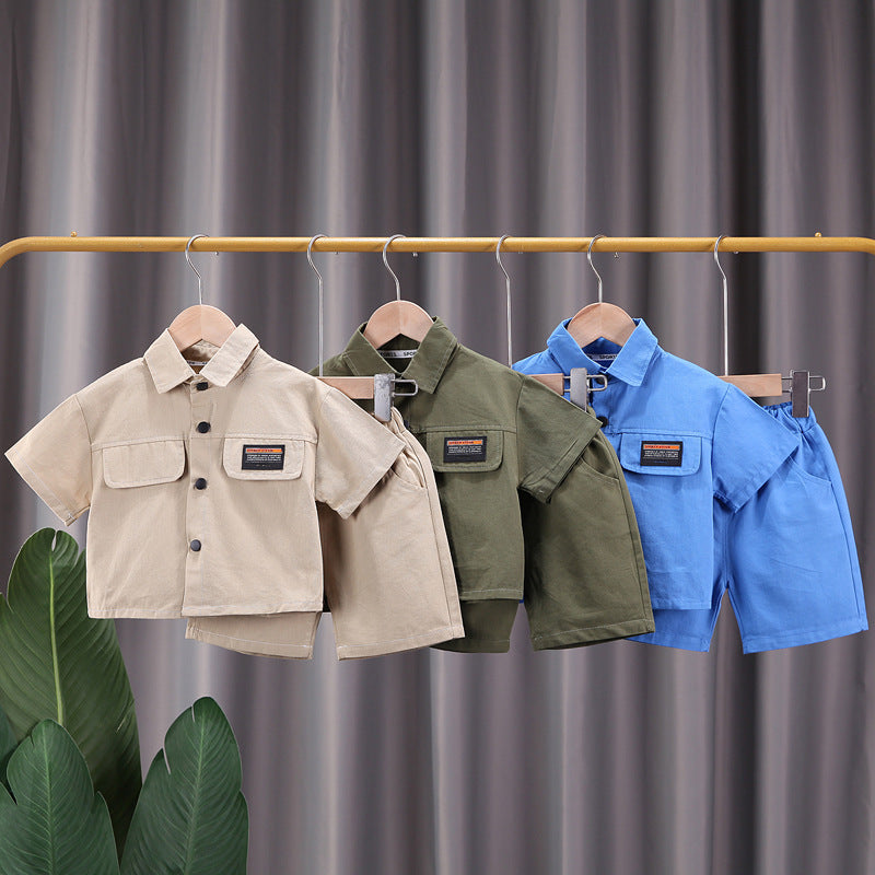 Boys' Short-sleeved Shorts Overall Suit - Cindi Book