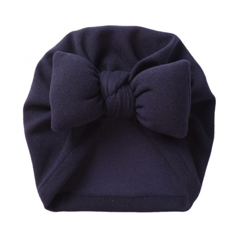 New Style Cashmere Baby Pullover Hat Cotton Filled Bow - Cindi Book
