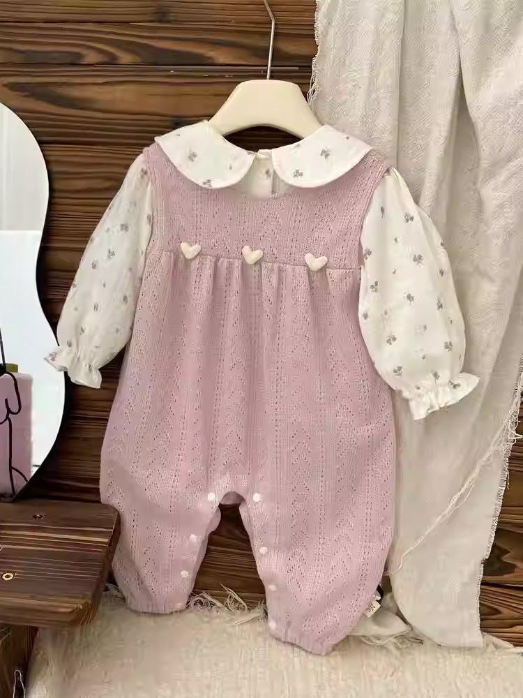 Baby Autumn Suit Baby Girl Cute Rompers Overalls Romper Children's Clothing - Cindi Book