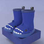 Children Boys Girls Cute Cartoon Waterproof Shoes Safety Rubber Shark Slippers Kids Rain Boots - Cindi Book