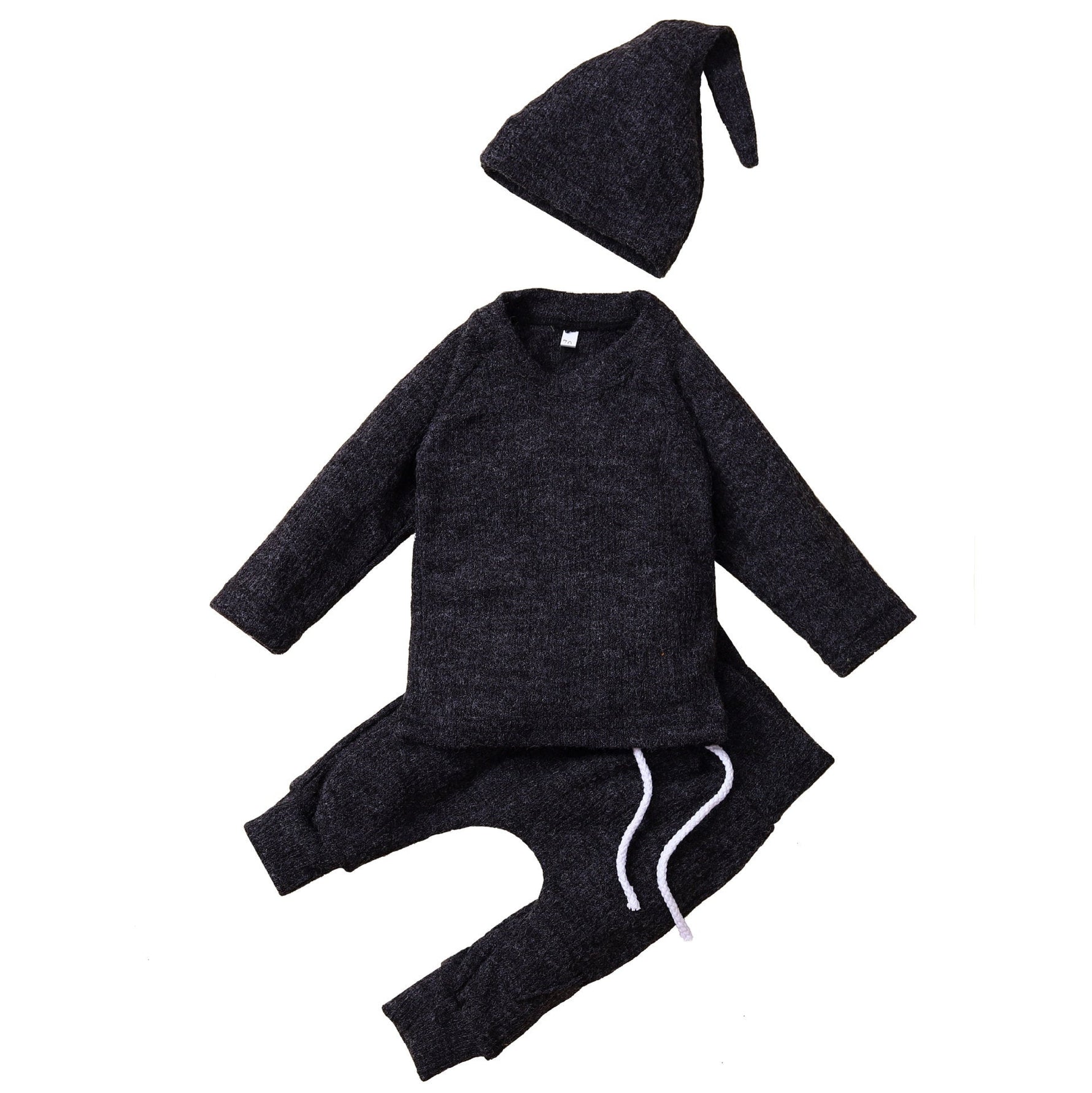 Knitted Baby Children's New Solid Color Knitted Hat Suit - Cindi Book