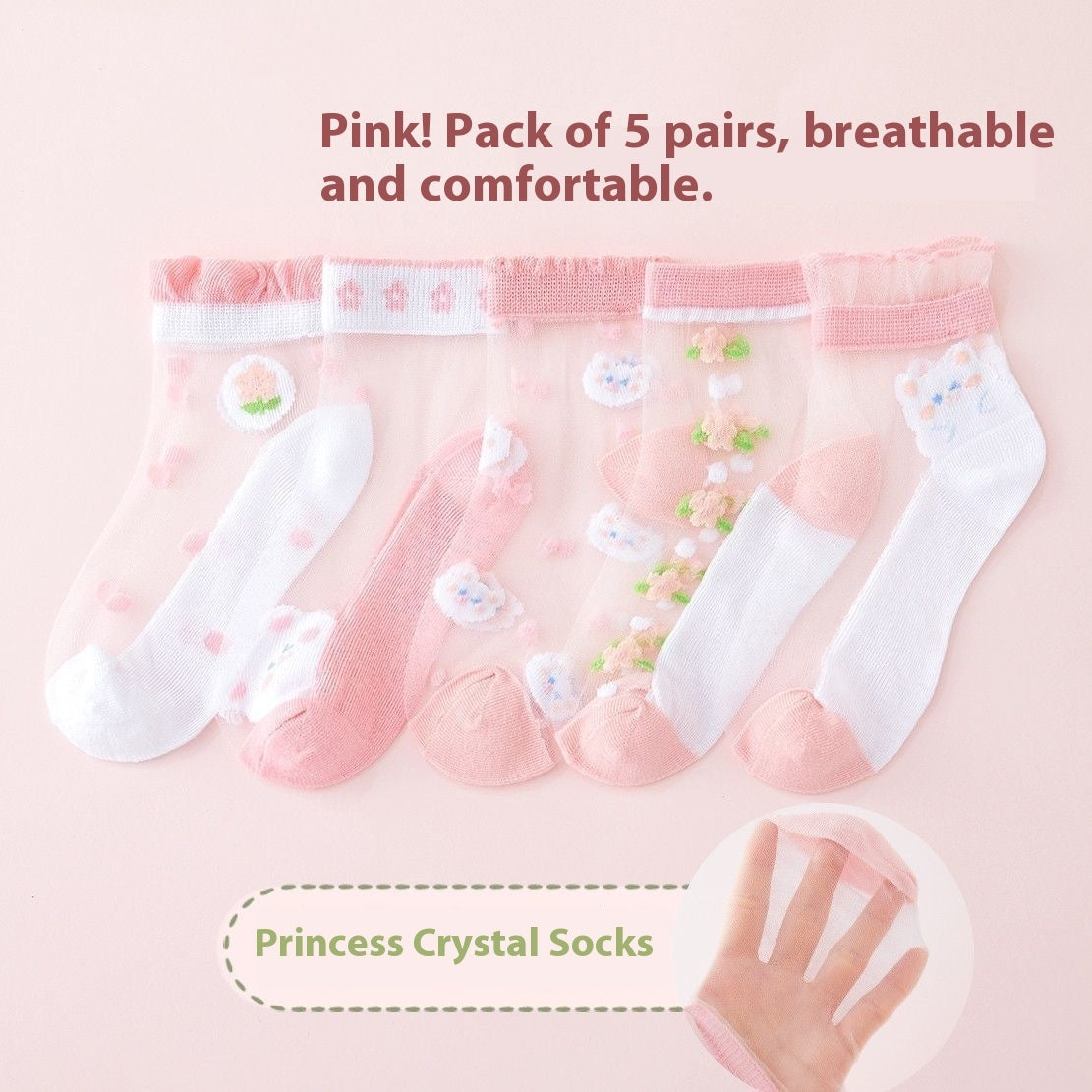 Children's Socks Tube Socks Springsummer Thin Breathable - Cindi Book