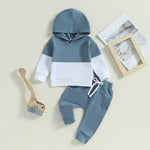 Color Stitching Hoodie Children's Fashion Casual Set - Cindi Book