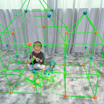 Children's DIY Bead Insertion Tent Game House With Building Blocks - Cindi Book