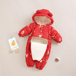 Clothes For Babies Baby Jumpsuits Winter Fleece-lined - Cindi Book