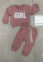 Letter Floral Print Long Sleeve Pullover Set - Cindi Book