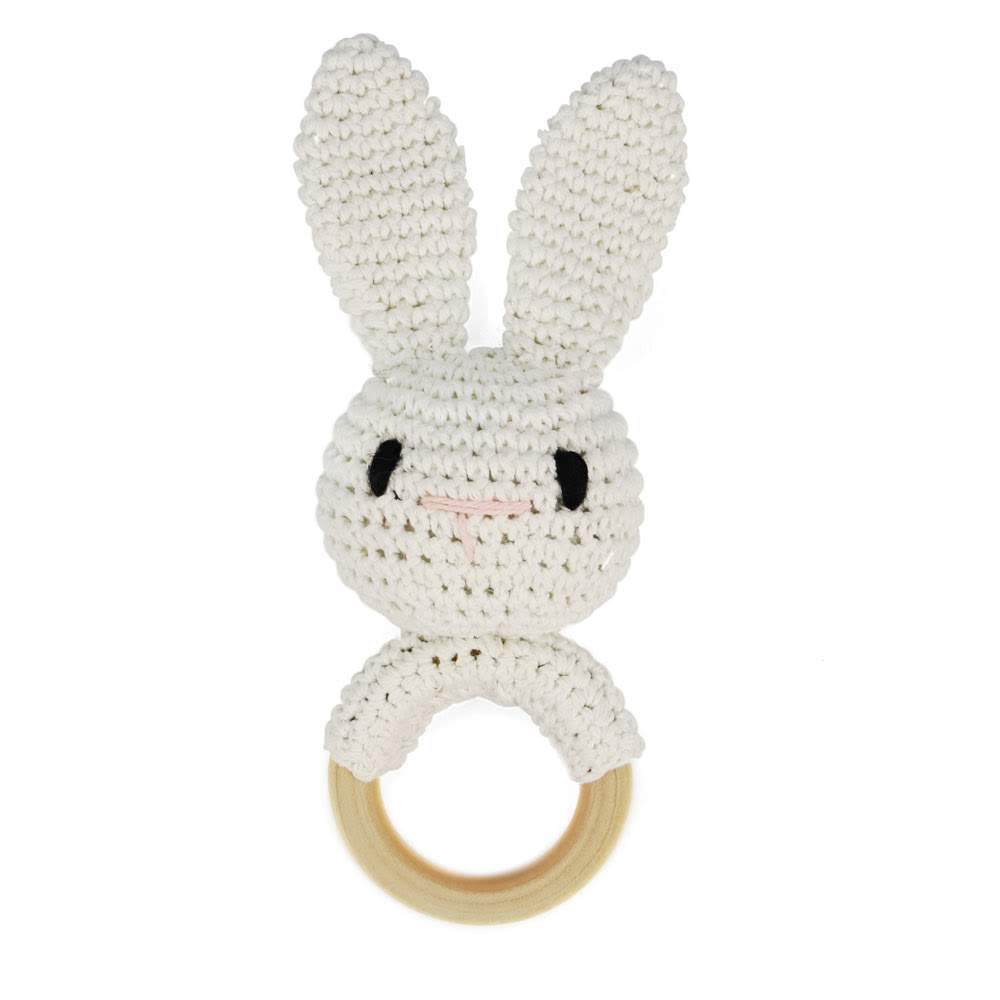 Baby Rattle Hand Woven Cartoon Animal Bracelet Newborn Soothing Doll - Cindi Book