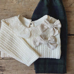 Girls' Baby Thickened Cotton Lace Collar Top - Cindi Book