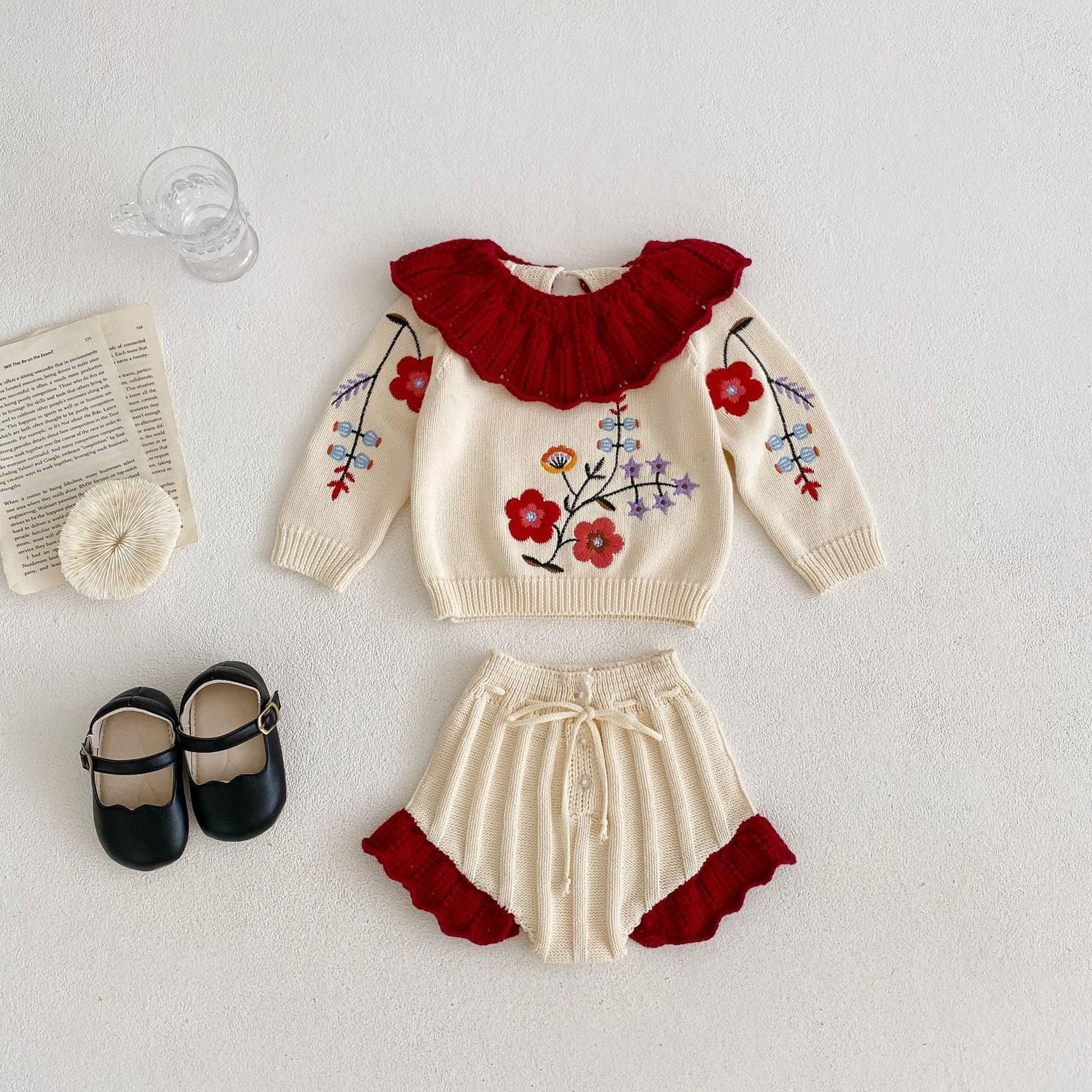 Autumn New Baby Girl Knitting Suit - Cindi Book