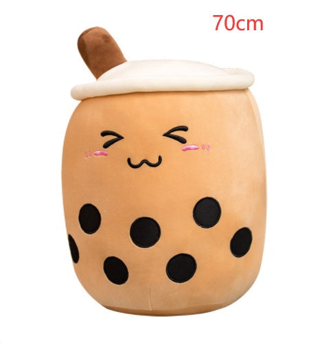 Cute Fruit Drink Plush Stuffed Soft Strawberry Milk Tea Plush Boba Tea Cup Toy Bubble Tea Pillow Cushion Kids Gift - Cindi Book
