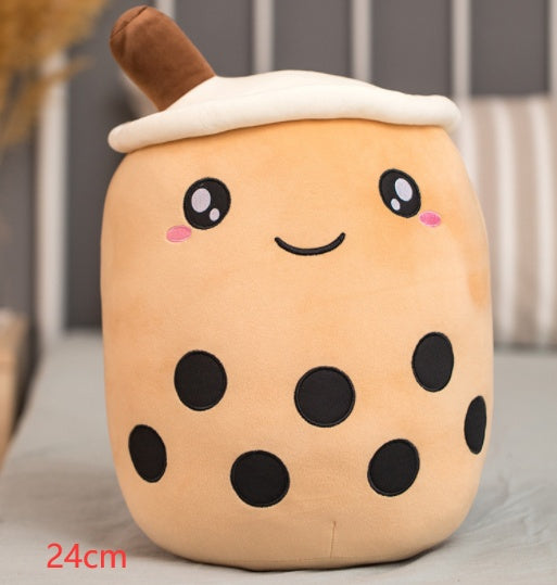 Cute Fruit Drink Plush Stuffed Soft Strawberry Milk Tea Plush Boba Tea Cup Toy Bubble Tea Pillow Cushion Kids Gift - Cindi Book
