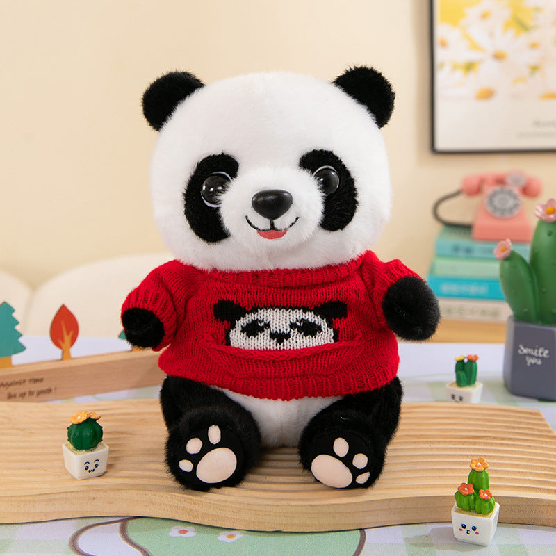 Cute Panda Plush Toy Wearing Clothes - Cindi Book