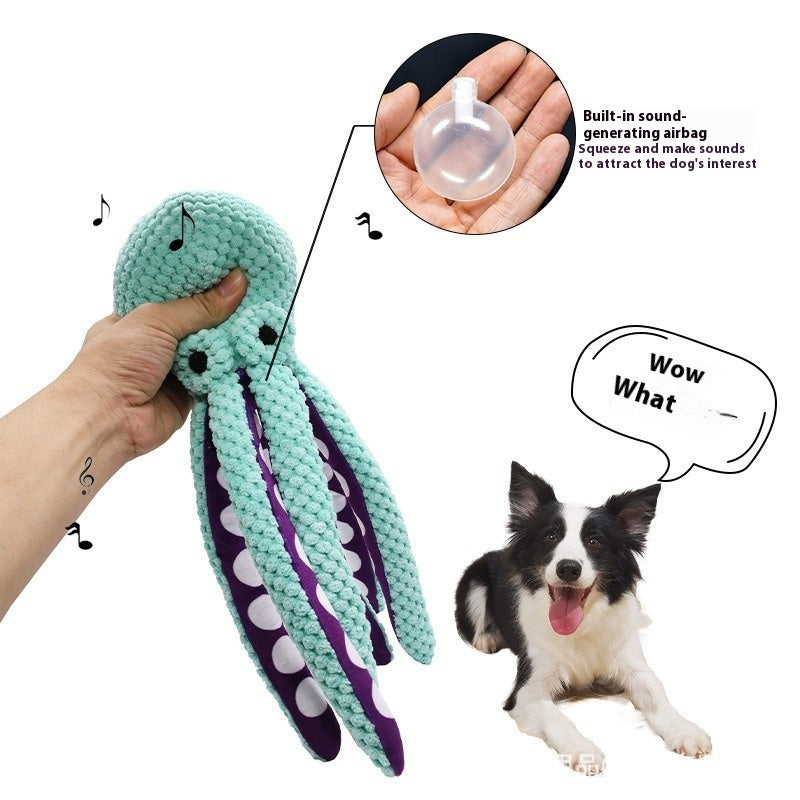 Plush Pet Toy With Squeaking Teeth Of Pet Six Clawed Fish - Cindi Book