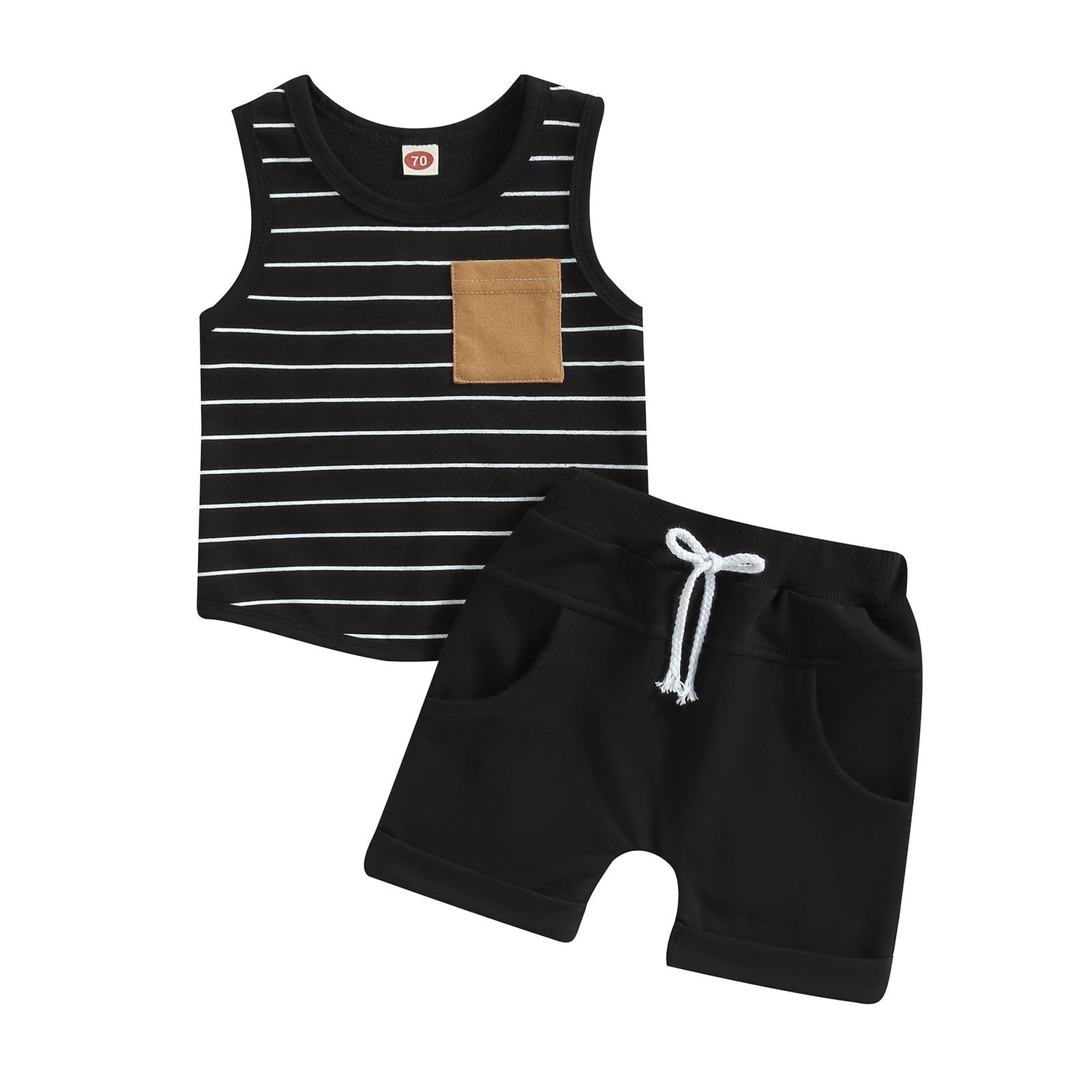 Boys' Stripes Vest Suit European And American - Cindi Book