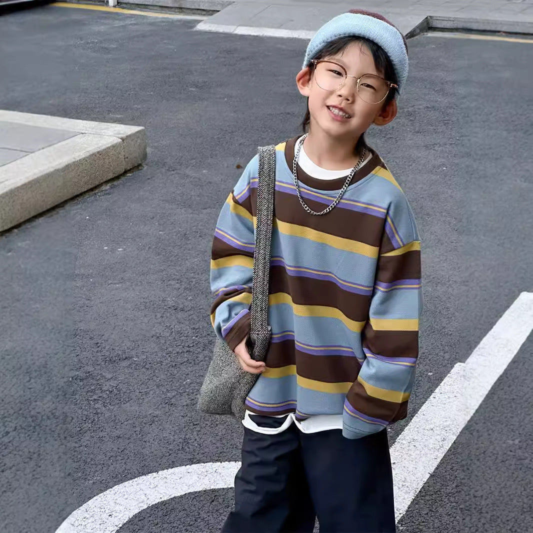 Loose Top Boys' Clothes Stripes - Cindi Book