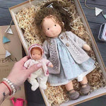 Handmade Plush Doll Golden Curly Girl Finished Product - Cindi Book