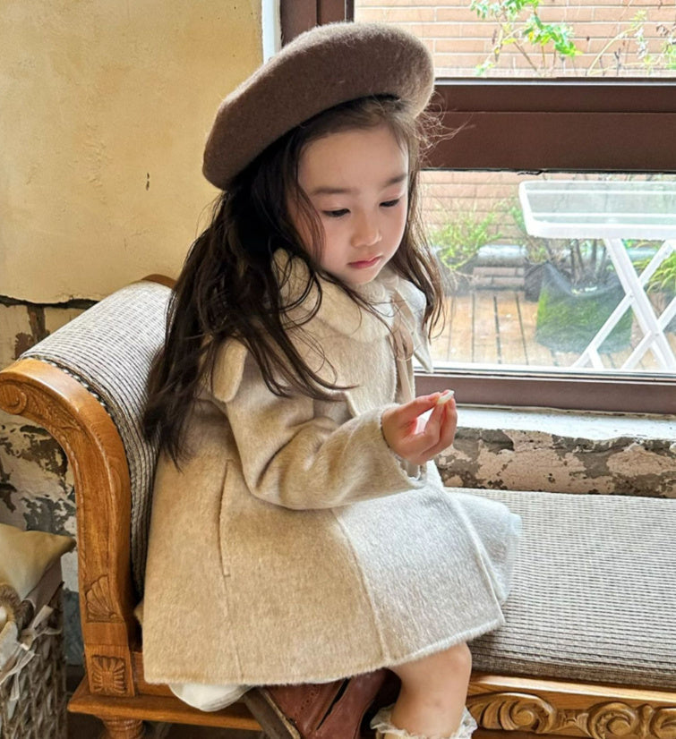 Retro Wool Double-sided Cashmere Girl Coat - Cindi Book
