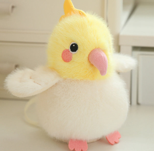 Cartoon Parrot Plush Toy Pendant for Girls Bags and Keycha