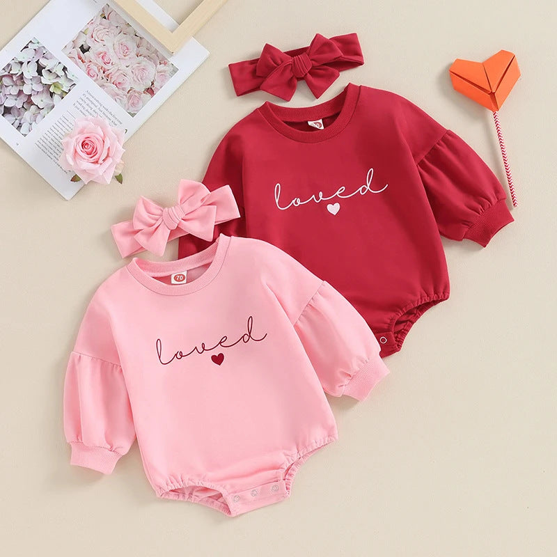 Children's Solid Color Romper Hair Band Set - Cindi Book