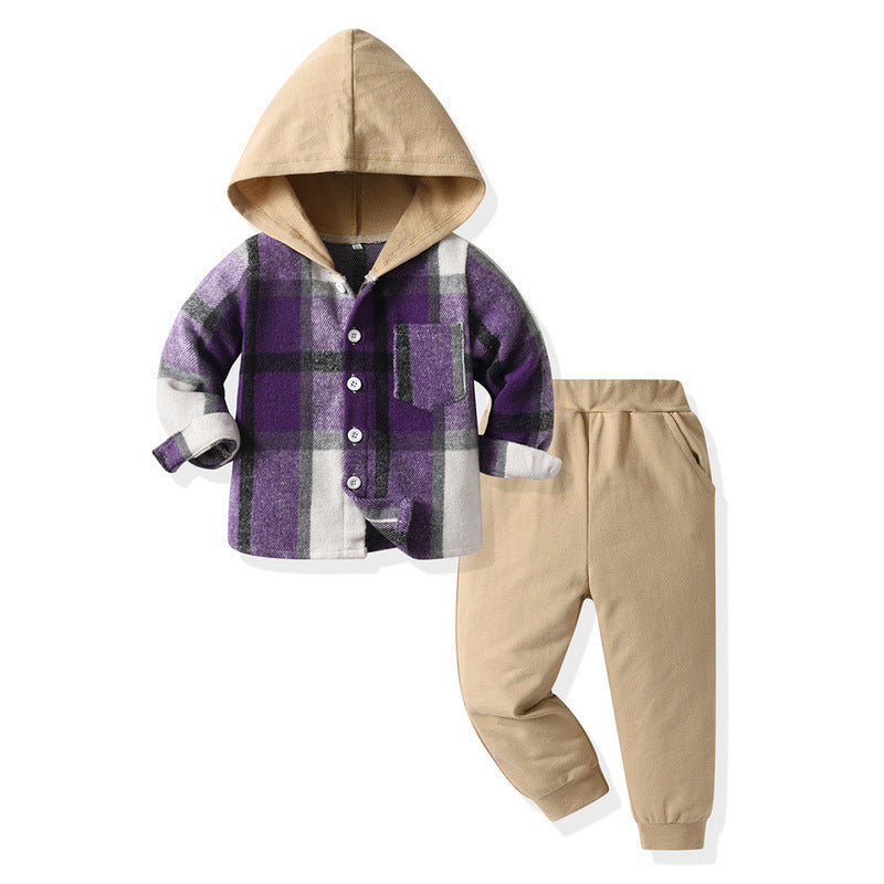 Korean Style All-matching Plaid Shirt Harem Pants - Cindi Book